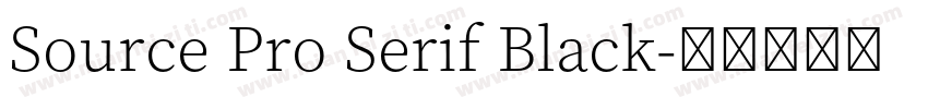 Source Pro Serif Black字体转换